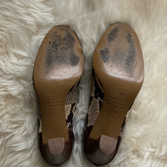 Flawless leather sole snakeskin Franco Barbieri pumps - Picture 7 of 7